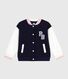 Children's varsity-style jacket in plain cotton