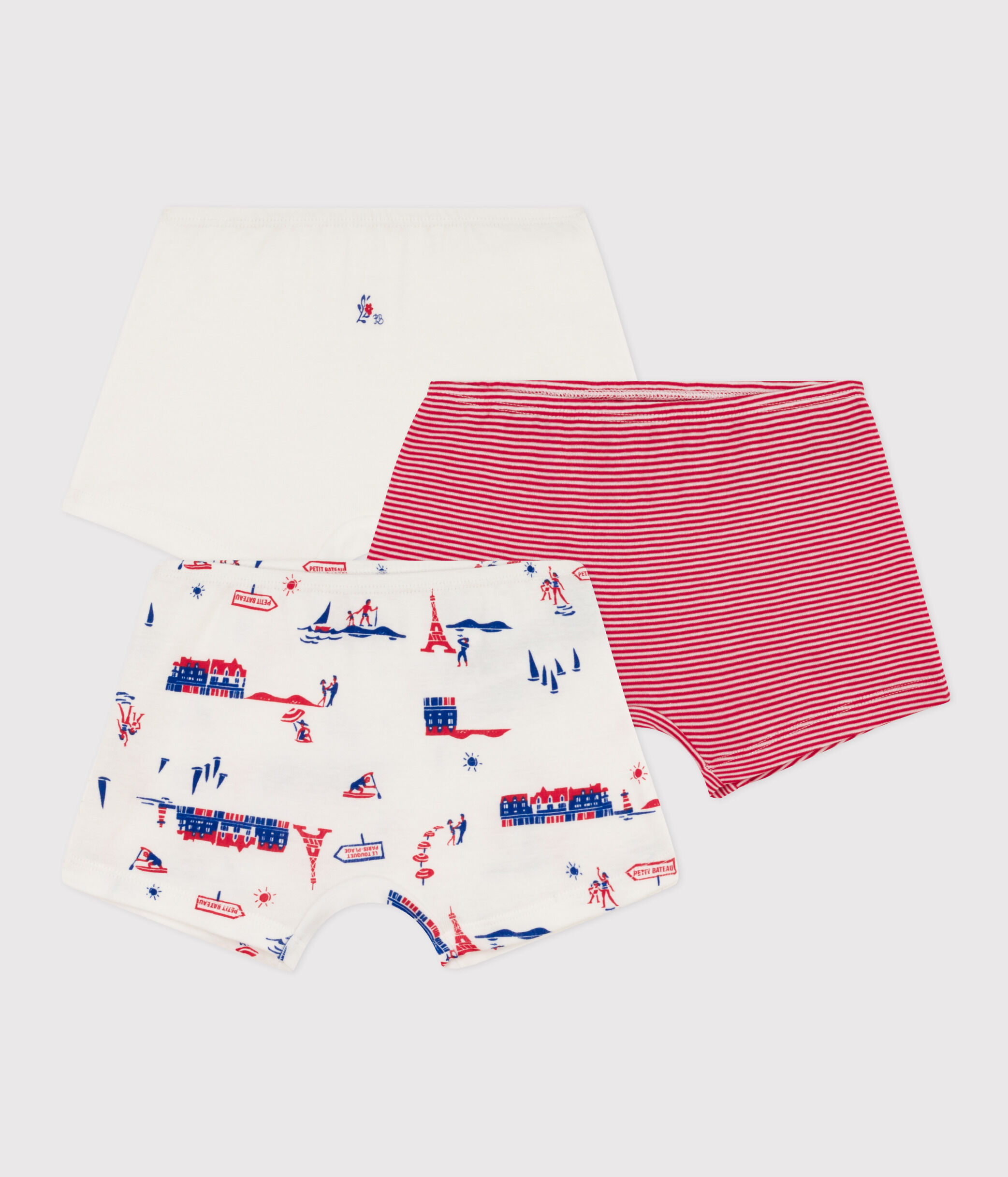 Girls Cotton Paris Themed Hipsters 3 Pack A07IE00050