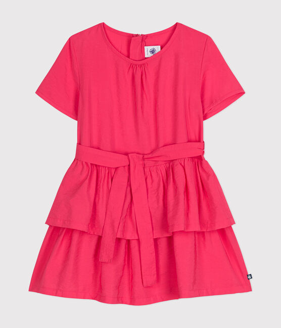 Girls' short-sleeved dress GLOSS pink