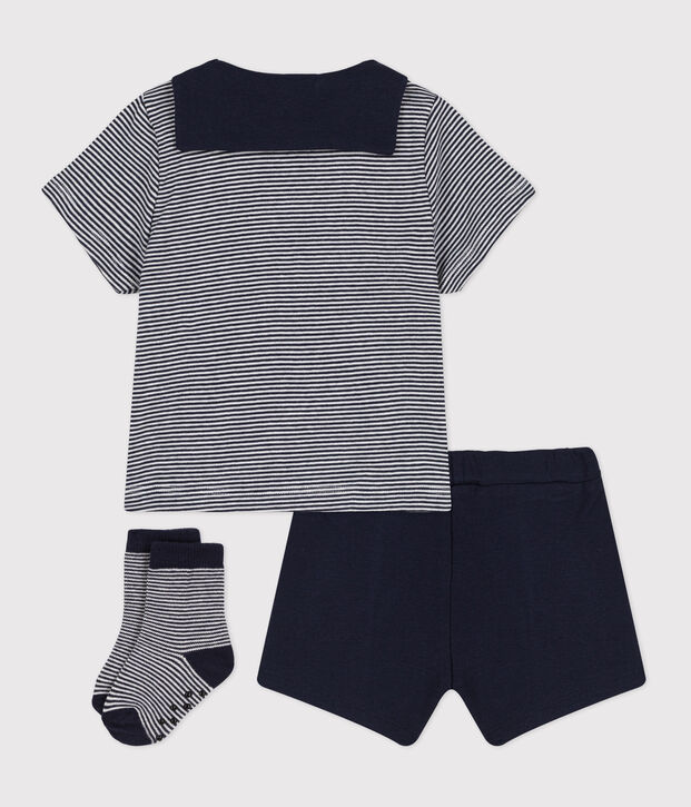 Baby's Sailor Style Clothes -3-Piece Set multicolor