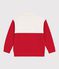 Children's polo-style cotton sweatshirt MILK red/POMPIER