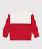 Children's polo-style cotton sweatshirt red/red