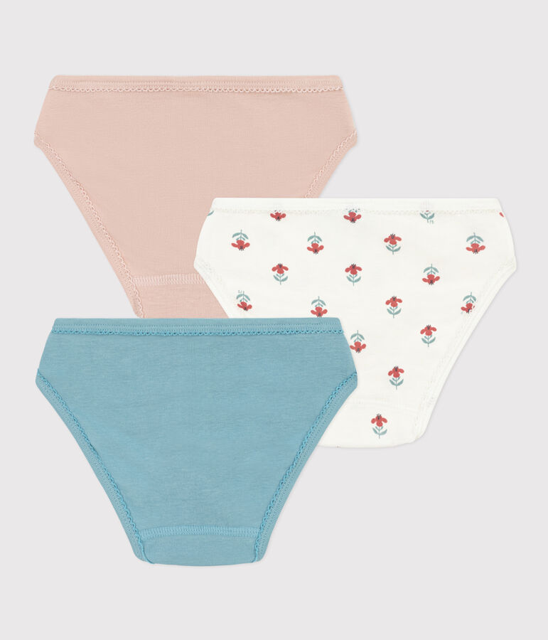 Girls' Floral Cotton Briefs - Pack of 3 multicolor