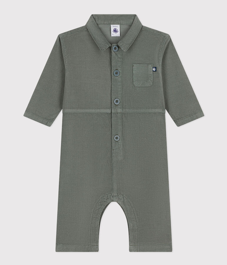 Babies' Fine Velour Jumpsuit green