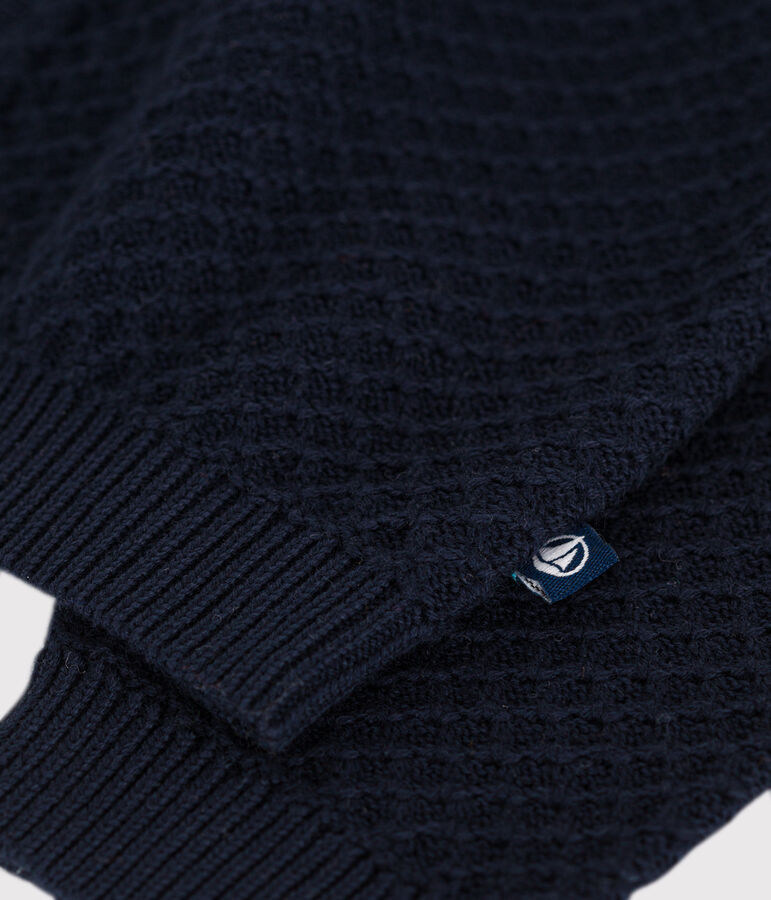 Babies' Knitted Cotton Cardigan blue