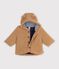 Babies' sherpa coat with a hood LATTE