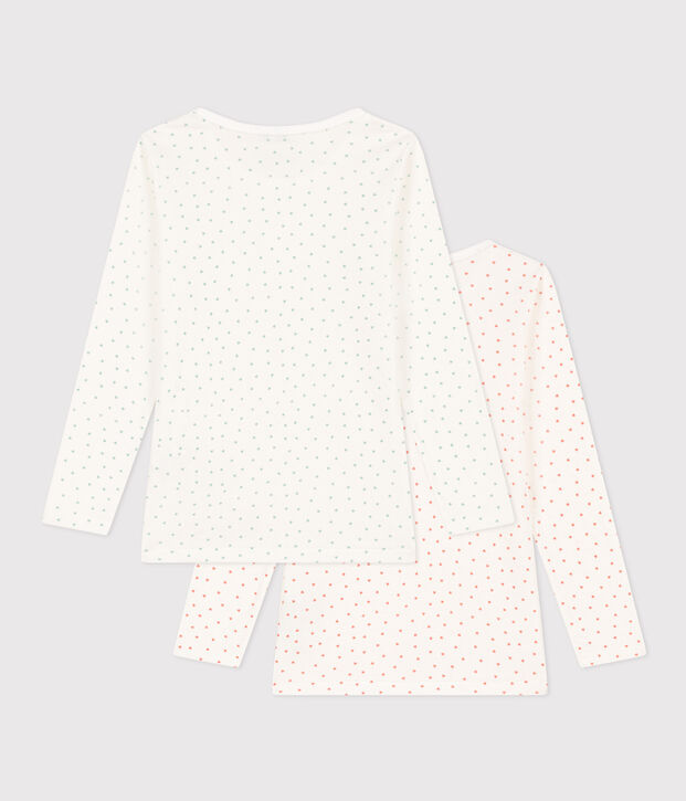 Girls' Heart Long-Sleeved Cotton T-Shirts - 2-Pack multicolor