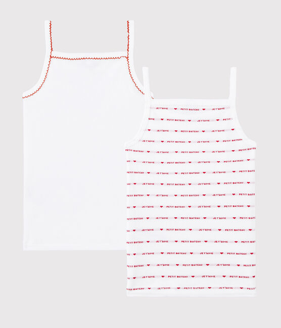 Petit Bateau "Je t'aime" Girls' Strappy Tops - 2-Pack variante 1