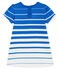 Baby girls' striped dress RIYADH blue/MARSHMALLOW CN white