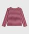 Women's cotton Breton top AMARANTE red/MILK