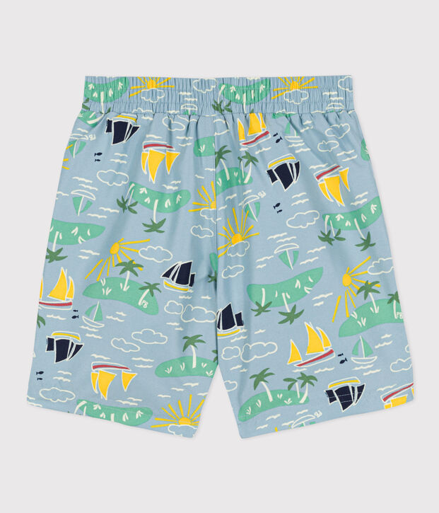 Boys' Printed Recycled Swimming Trunks blue/multicolor