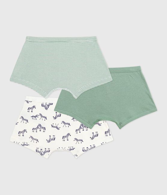 Pack of children's zebra print cotton boxers with covered waistbands variante 1