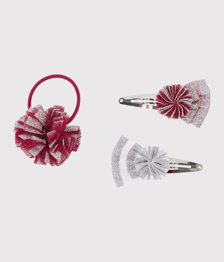 Set of slides and scrunchie multicolor