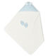 Babies' Square Bath Towel and Bootees Set in Terry and Rib Knit