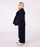 Children's coat in plain woollen broadcloth SMOKING blue