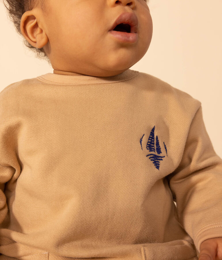 Babies' Fleece Jumpsuit beige