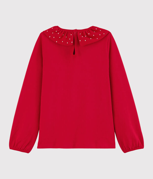 Girls' Long-Sleeved T-shirt red