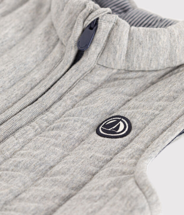 Babies' tube knit jacket grey