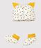 Baby Boys' Wool and Organic Cotton Bonnet and Bootees Set MONTELIMAR beige/MULTICO white