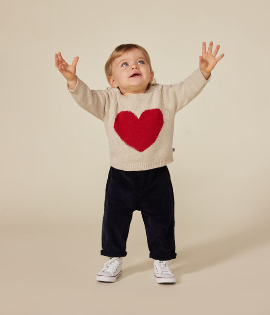 Babies' knitted jumper containing wool. AVALANCHE /CORRIDA