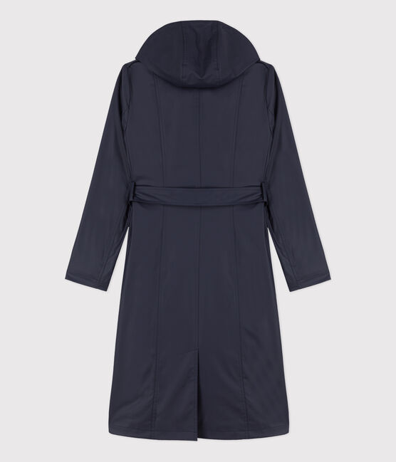 Women's Hooded Trench Coat SMOKING blue