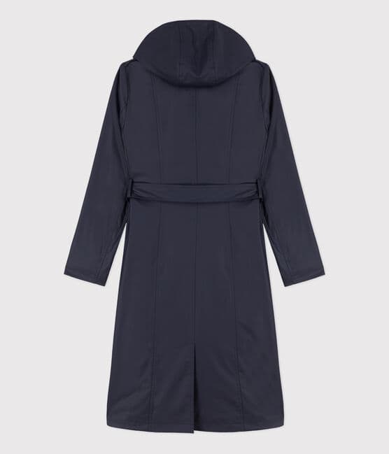 Women's Hooded Trench Coat SMOKING blue
