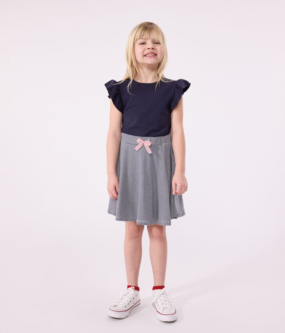 Girls' Cotton T-Shirt SMOKING blue