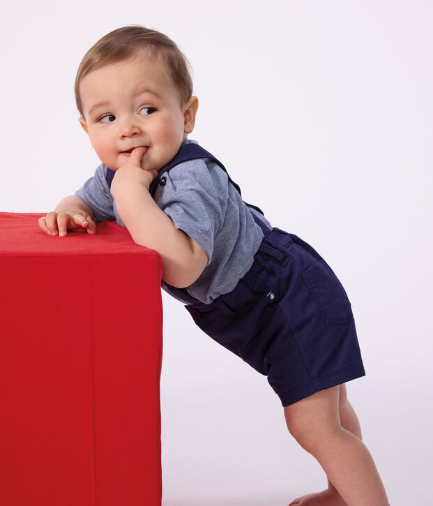 Babies' twill shorts with straps SOIR