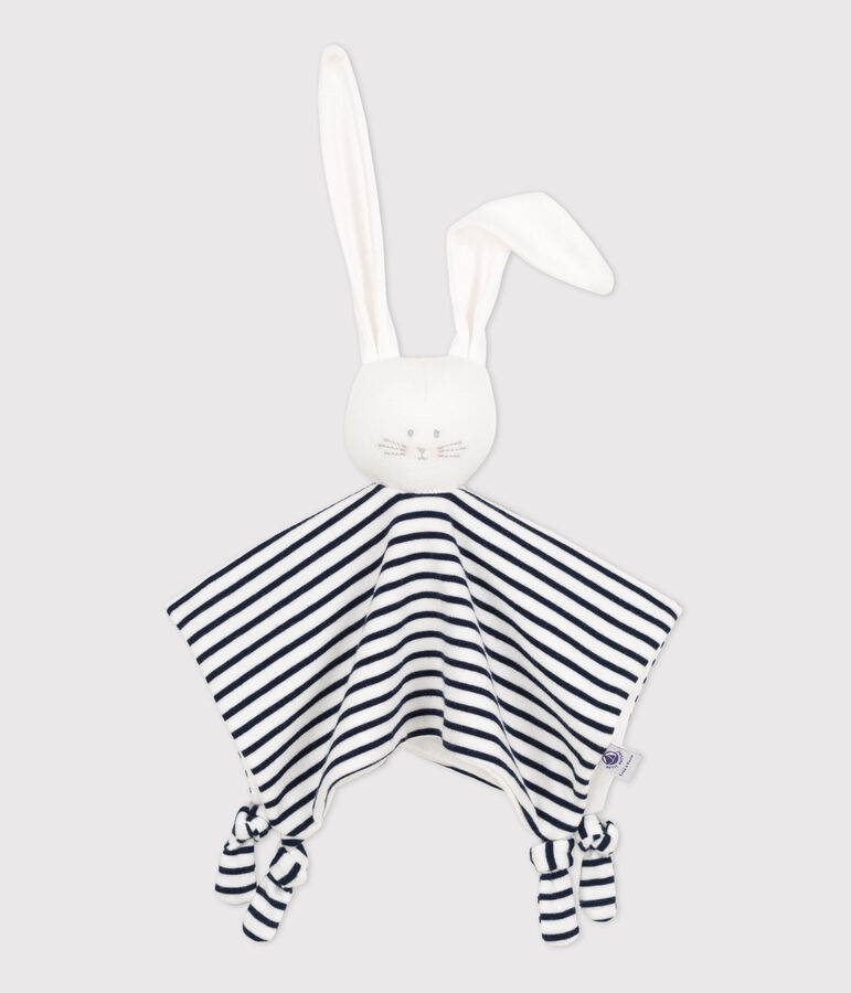 Organic cotton baby bunny sailor comforter white/blue