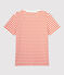 Women's Breton Stripe Cotton T-Shirt MARSHMALLOW white/CAROTTE