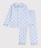 Children's buttoned star printed cotton pyjamas white/multicolor