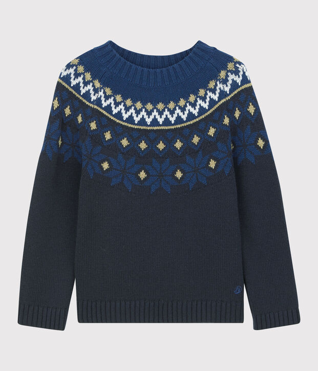 Boys' Wool/Cotton Jumper blue/multicolor