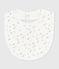 Newborn babies' floral-print cotton bib MARSHMALLOW white/MULTICO white