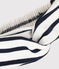 Babies' Stripy Jersey Headband MARSHMALLOW white/SMOKING blue