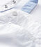Baby Boys' Fancy Serge Dungaree Shorts ECUME white