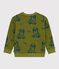 Children's printed cotton sweatshirt CEDAR blue/OLYMPIC