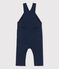 Babies' Organic Long Thick Jersey Dungarees SMOKING blue