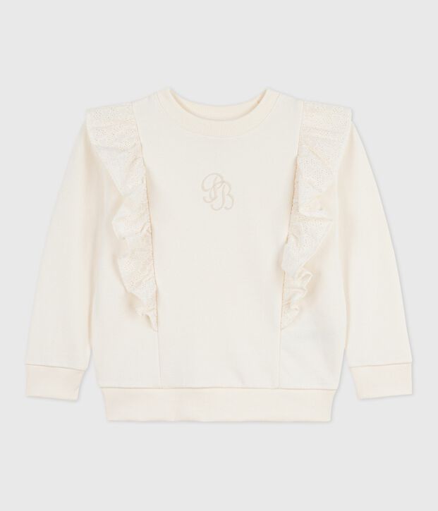Children's cotton sweatshirt Ecru
