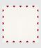 Newborn babies' cotton blanket MARSHMALLOW white/TERKUIT red