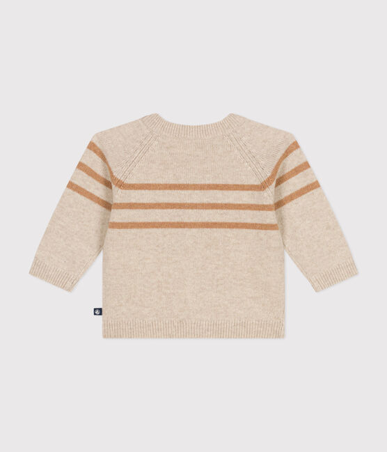 Knitted cardigan containing wool AVALANCHE beige/CUIVRE