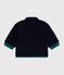 Babies' plain padded sherpa coat with a hood blue/multicolor