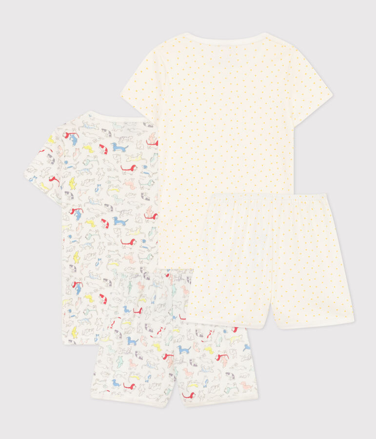 Girls' Animal Themed Short Cotton Pyjamas - 2-Pack multicolor