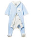 Baby boys' pinstriped velour bodyjama