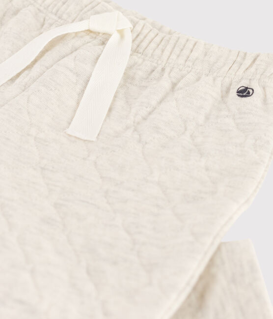 Babies' Quilted Tube-Knit Trousers MONTELIMAR CHINE beige