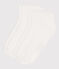 2 PAIRS OF PLAIN WHITE COTTON CHILDREN'S SOCKS MARSHMALLOW white