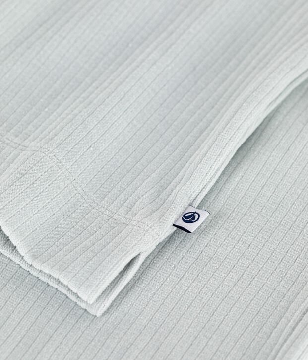 Women's straight-leg plain velour pyjamas blue