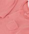Babies' Plain Organic Tube Knit Long Playsuit PAPAYE pink