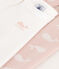 Babies' Long-Sleeved Pink Cotton Whale Themed Bodysuits - 3-Pack variante 1
