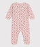 Babies' Floral Velour Sleepsuit SALINE pink/MULTICO white