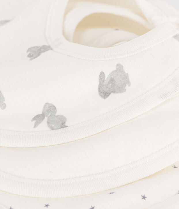 Cotton Rabbit Themed Baby Bibs - 3-Pack multicolor